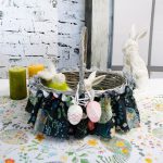 Ozdoba opaska na koszyk Wielkanocny grafit