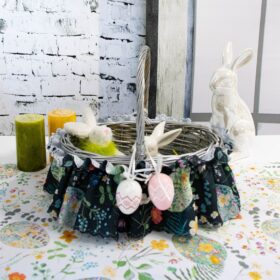 Ozdoba opaska na koszyk Wielkanocny grafit