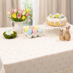 Obrus Wielkanocny Gold Silver jajka – Srebro