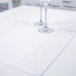 Podkładka Brylant – Biel + Złote dżety