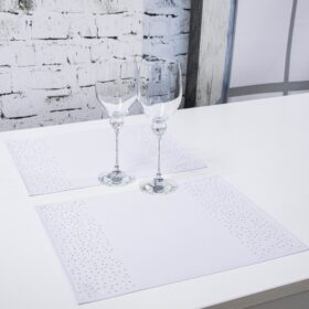 Podkładka Brylant – Biel + Srebrne dżety