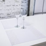 Podkładka Brylant – Biel + Srebrne dżety