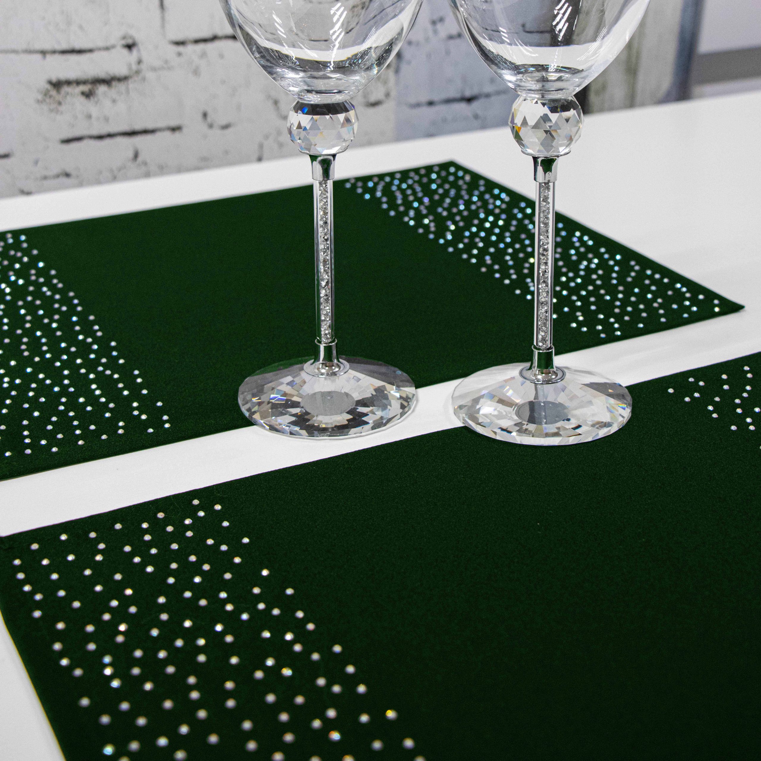 Podkładka Brylant – Ciemna zieleń + Srebrne dżety Podkładka Brylant – Ciemna zieleń + Srebrne dżety