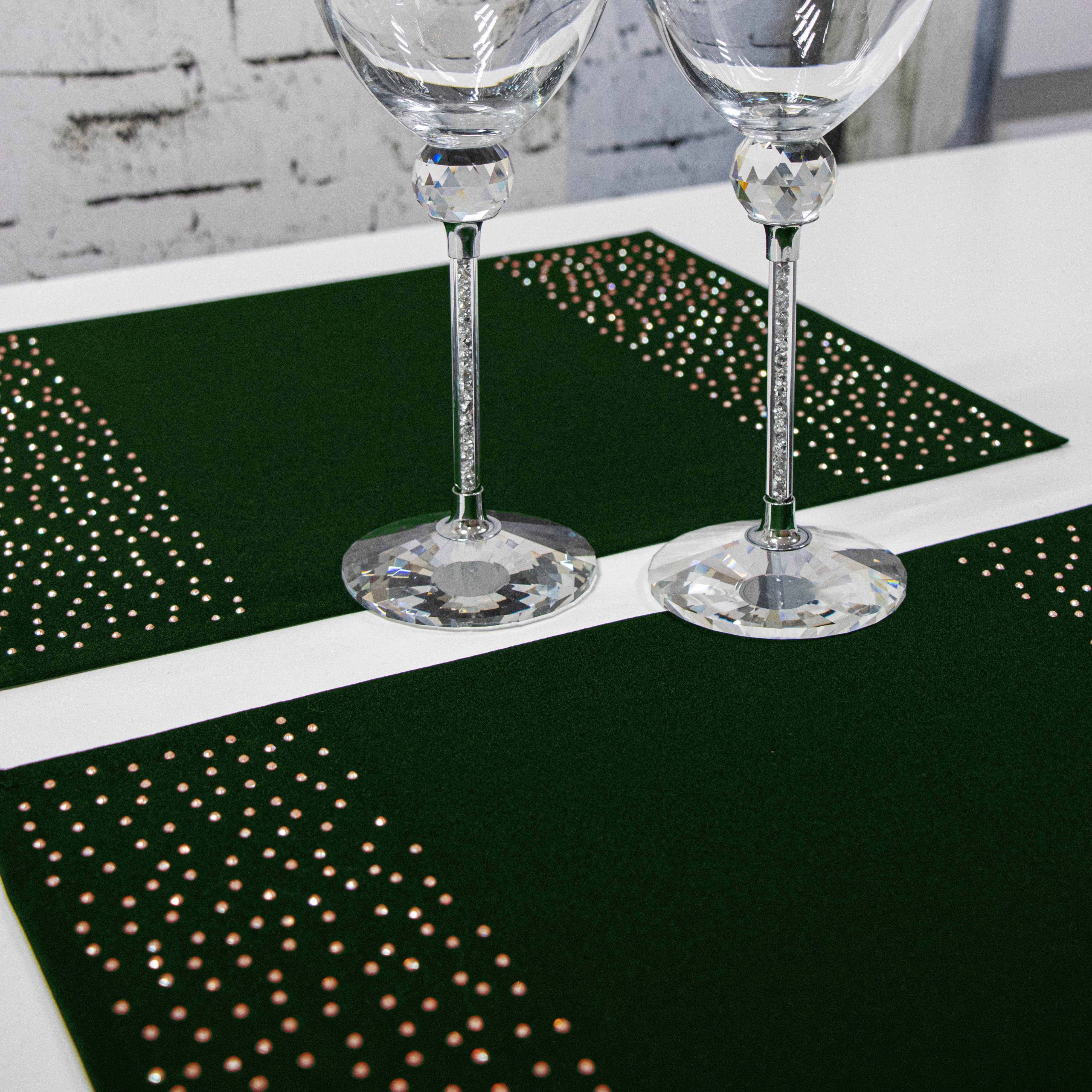 Podkładka Brylant – Ciemna zieleń + Złote dżety Podkładka Brylant – Ciemna zieleń + Złote dżety