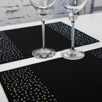 Podkładka Brylant – Czarna + Srebrne dżety Podkładka Brylant – Czarna + Srebrne dżety