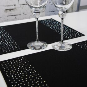 Podkładka Brylant – Czarna + Srebrne dżety Podkładka Brylant – Czarna + Srebrne dżety