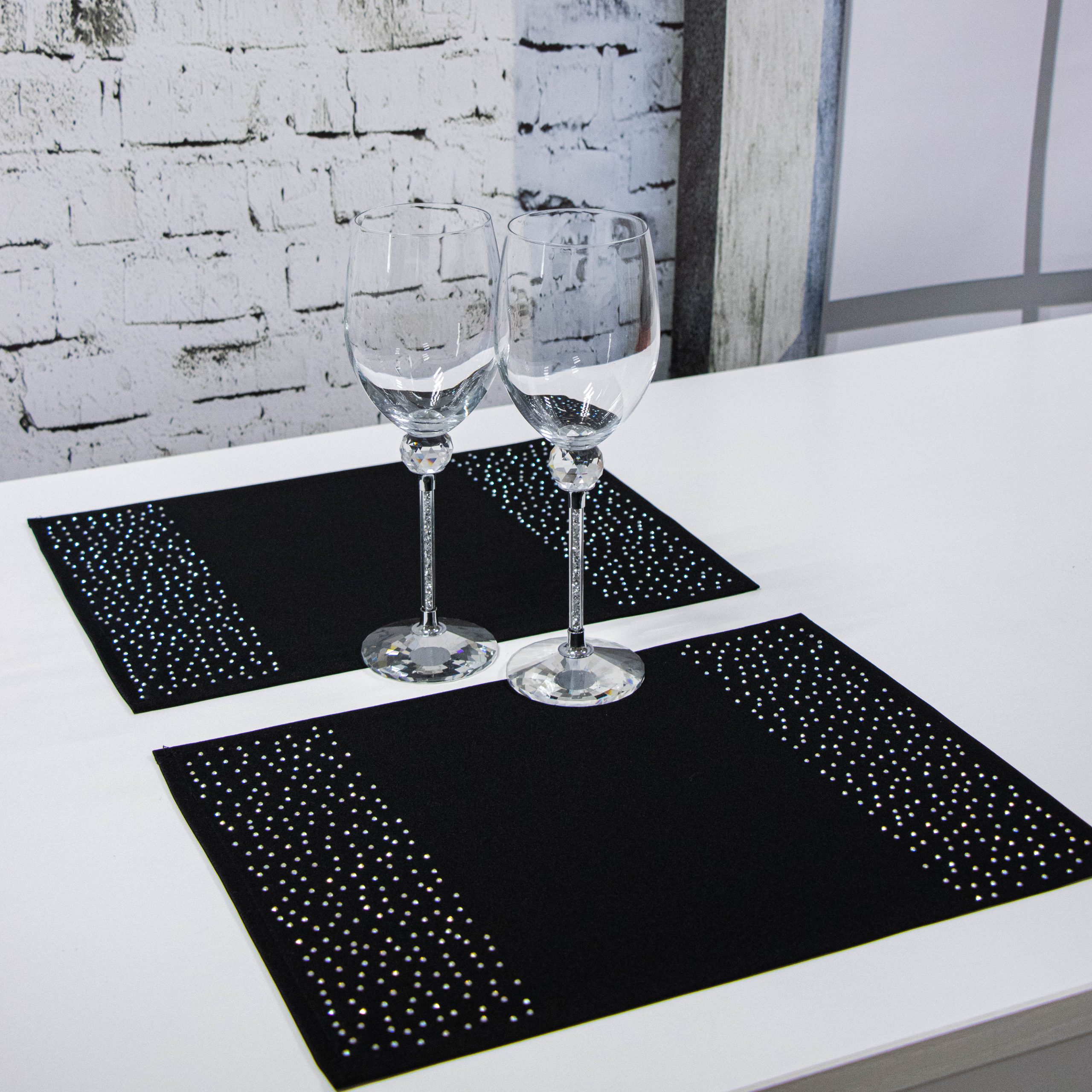 Podkładka Brylant – Czarna + Srebrne dżety Podkładka Brylant – Czarna + Srebrne dżety