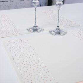 Podkładka Brylant – Ekri + Złote dżety