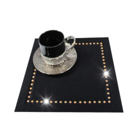 Podkładka Glamour 30×30 – Czarna + Złote dżety Podkładka Glamour 30×30 – Czarna + Złote dżety