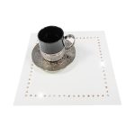 Podkładka Glamour 30×30 – Biel + Złote dżety Podkładka Glamour 30×30 – Biel + Złote dżety