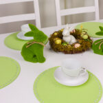 Podkładka Glamour 30 cm Koło – Jasna Zieleń + Srebrne dżety Podkładka Glamour 30 cm Koło – Jasna Zieleń + Srebrne dżety