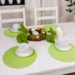 Podkładka Glamour 30 cm Koło – Jasna Zieleń + Srebrne dżety Podkładka Glamour 30 cm Koło – Jasna Zieleń + Srebrne dżety