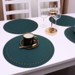 Podkładka Glamour Koło – Ciemny Zielony + Złote dżety Podkładka Glamour Koło – Ciemny Zielony + Złote dżety