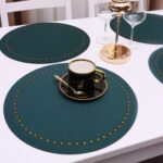 Podkładka Glamour Koło – Ciemny Zielony + Złote dżety Podkładka Glamour Koło – Ciemny Zielony + Złote dżety