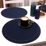 Podkładka Glamour 30 cm Koło – Jasna Zieleń + Srebrne dżety