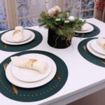 Podkładka Glamour Koło – Ciemny Zielony + Złote dżety Podkładka Glamour Koło – Ciemny Zielony + Złote dżety