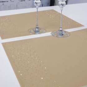 Podkładka Brylant – Kakao + Złote dżety