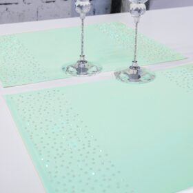 Podkładka Brylant – Miętowa + Srebrne dżety