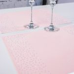 Podkładka Brylant – Pudrowy róż + Srebrne dżety