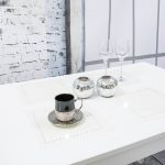 Podkładka Glamour 30×30 – Czerwona + Złote dżety