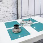 Podkładka Glamour 30×30 – Złota + Srebrne dżety