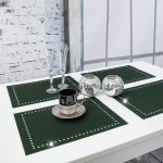 Podkładka Glamour 30×42 – Ciemna zieleń + Złote dżety