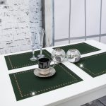 Podkładka Glamour 30×42 – Czarna + Srebrne dżety