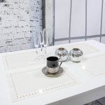 Podkładka Glamour 30×42 – Grafit + Srebrne dżety