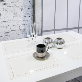 Podkładka Glamour 30×42 – Ekri + złote dżety