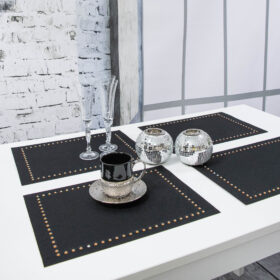 Podkładka Glamour 30×42 – Grafit + Złote dżety