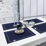 Podkładka Glamour 30×42 – Granat + Złote dżety