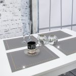 Podkładka Glamour 30×42 – Szara + Srebrne dżety