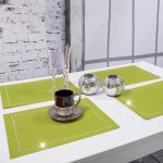 Podkładka Glamour 30×42 – Jasna zieleń + Złote dżety