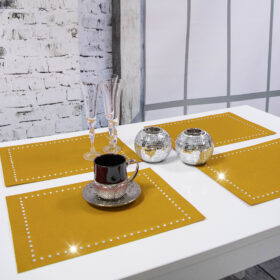 Podkładka Glamour 30×42 – Złota + Srebrne dżety