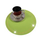 Podkładka Glamour 30 cm Koło – Jasna Zieleń + Złote dżety