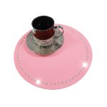 Podkładka Glamour 30 cm Koło – Pudrowy Róż + Złote dżety