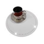 Podkładka Glamour 30 cm Koło – Jasna Zieleń + Złote dżety