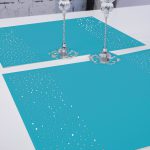 Podkładka Brylant – Turkus + Srebrne dżety