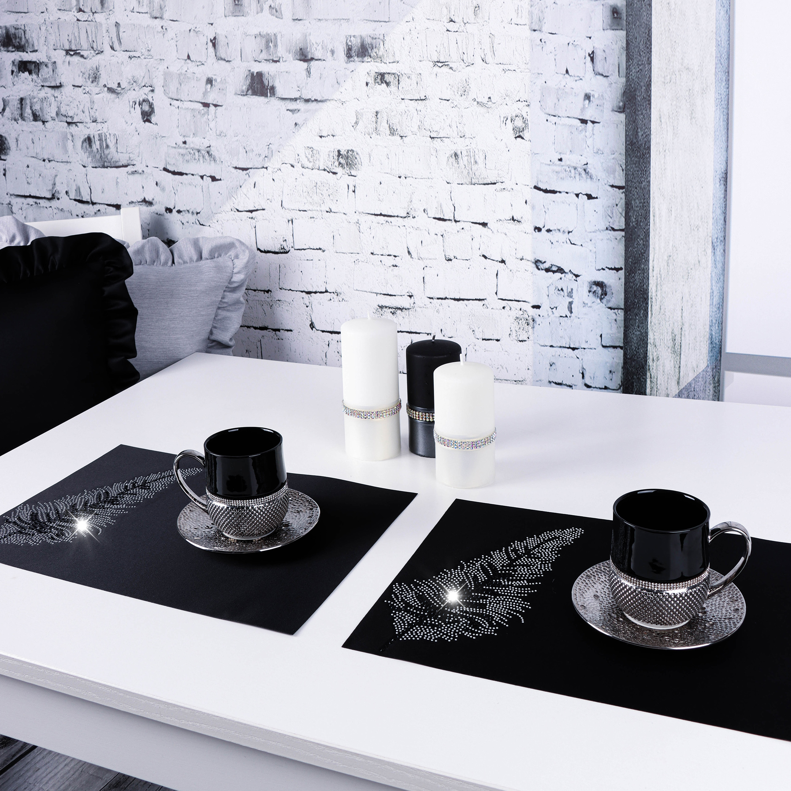 Podkładka Glamour – Liść Srebro Podkładka Glamour – Liść Srebro