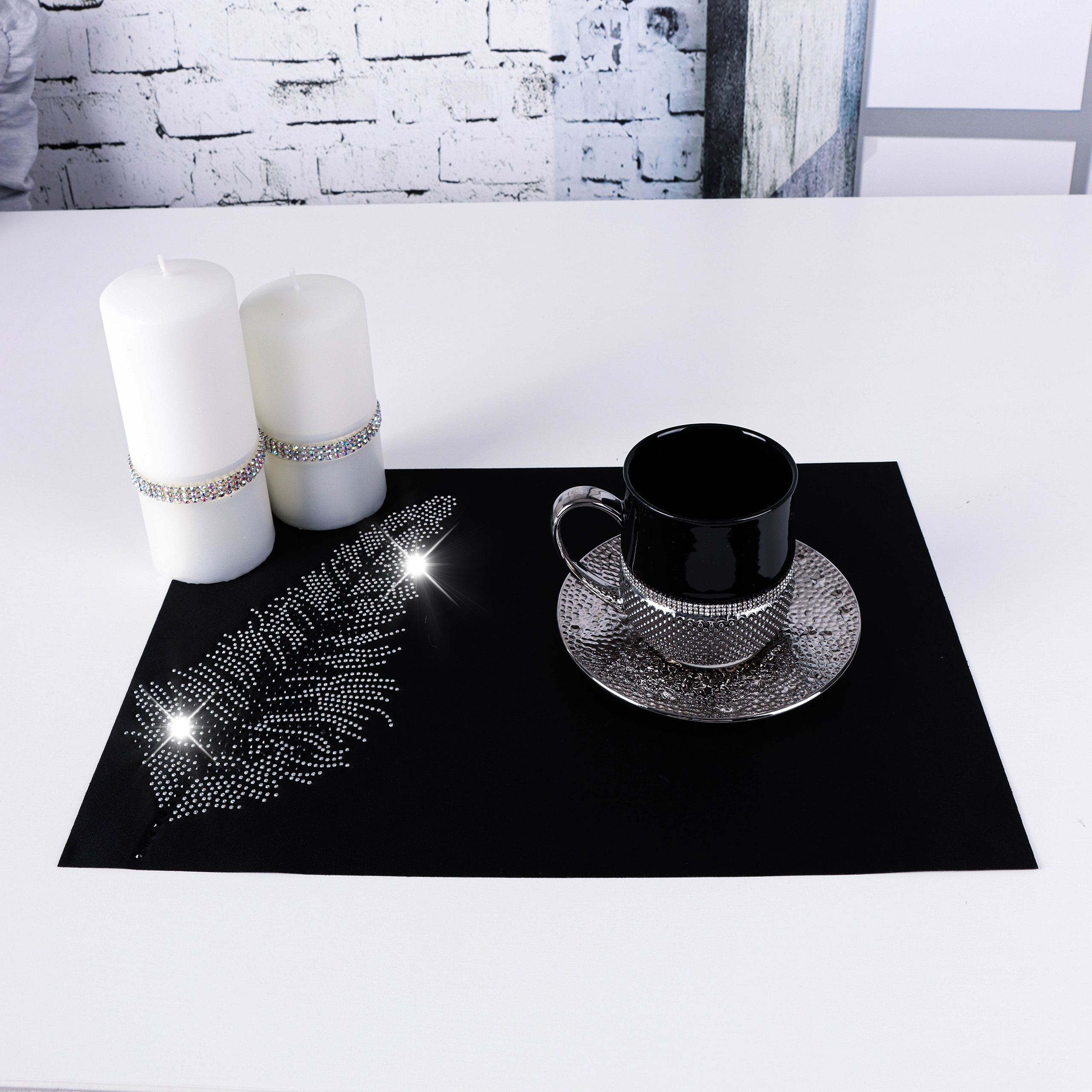 Podkładka Glamour – Liść Srebro Podkładka Glamour – Liść Srebro