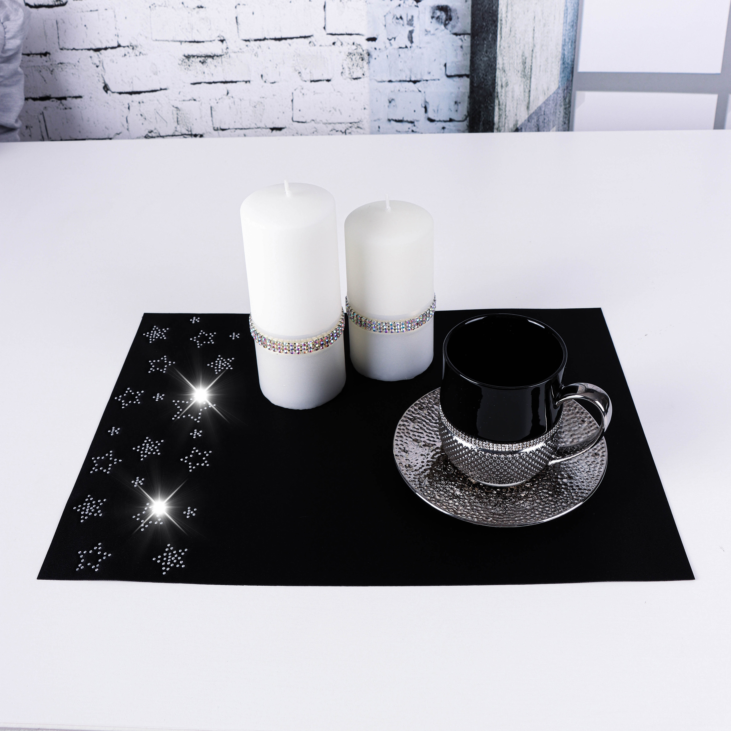 Podkładka Glamour – Małe gwiazdki Srebro Podkładka Glamour – Małe gwiazdki Srebro