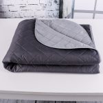 Narzuta dwuwarstwowa pikowana Grafit z szarym