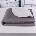 Narzuta dwuwarstwowa pikowana Szara z ekri Narzuta dwuwarstwowa pikowana Szara z ekri