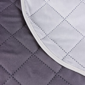 Narzuta dwuwarstwowa pikowana Szara z ekri