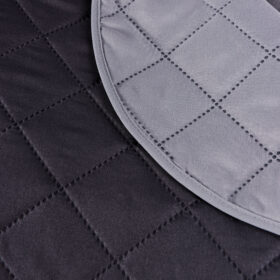 Narzuta dwuwarstwowa pikowana Grafit z szarym