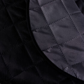 Narzuta dwuwarstwowa pikowana Czarny z grafitem