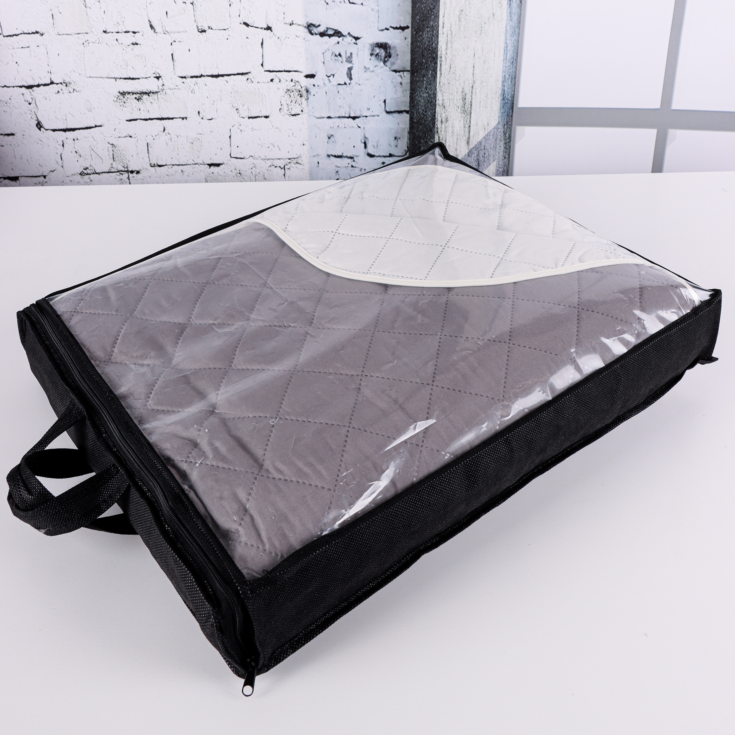 Narzuta dwuwarstwowa pikowana Szary z kakao Narzuta dwuwarstwowa pikowana Szary z kakao