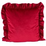 Poszewka welwetowa z falbanką – Bordo Poszewka welwetowa z falbanką – Bordo