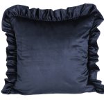 Poszewka welwetowa z falbanką – Ciemna zieleń