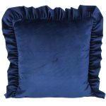Poszewka welwetowa z falbanką – Granat Poszewka welwetowa z falbanką – Granat